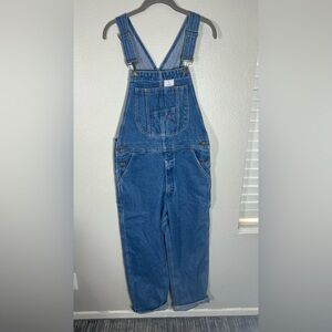 Men’s Hisea Overalls Bib Carpenter Denim Work White Stitching 30x28